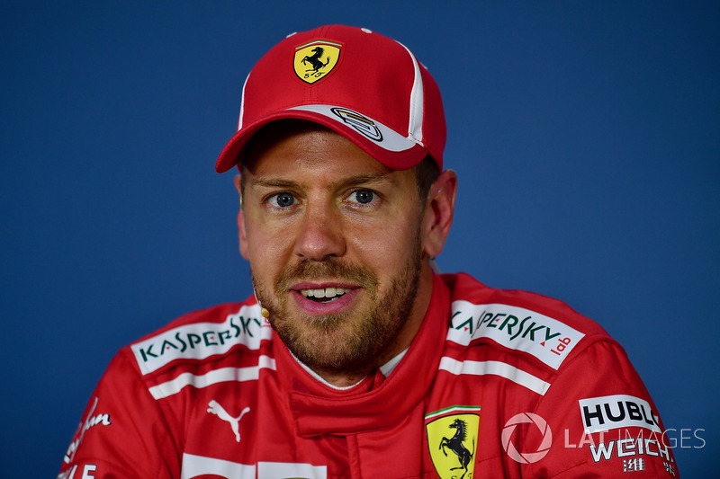 Sebastian Vettel, Ferrari in the Press Conference