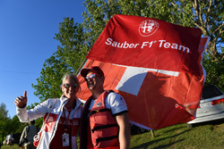 Sauber lors de la course de radeaux