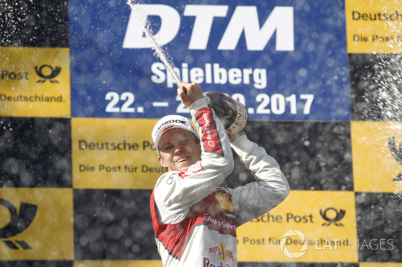 Podio: Ganador de la carreraMattias Ekström, Audi Sport Team Abt Sportsline, Audi A5 DTM