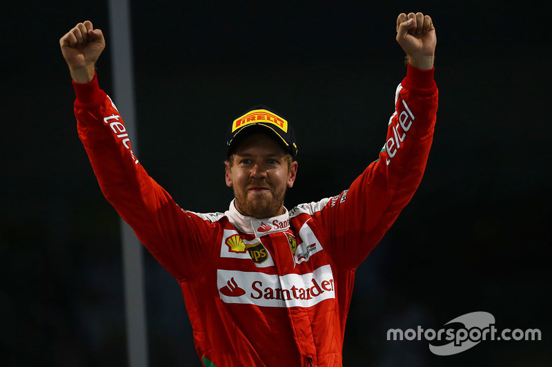 Podium: third place Sebastian Vettel, Ferrari