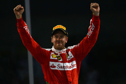 Podium : le troisième, Sebastian Vettel, Ferrari