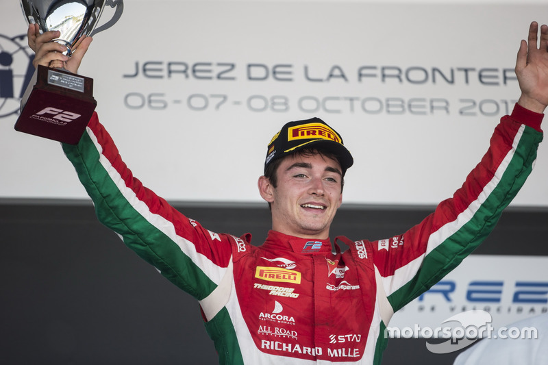 Charles Leclerc, PREMA Powerteam on the podium