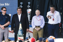 Denis Coderre, Mayor of Montreal, Jean Todt, FIA President, and Alejandro Agag, Formula E CEO, celeb