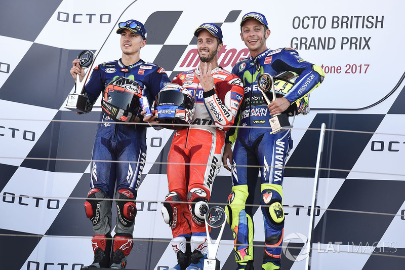 Maverick Viñales, Yamaha Factory Racing, Andrea Dovizioso, Ducati Team, Valentino Rossi, Yamaha Factory Racing