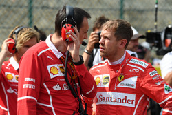 Adami, ingegnere di pista Ferrari e Sebastian Vettel, Ferrari