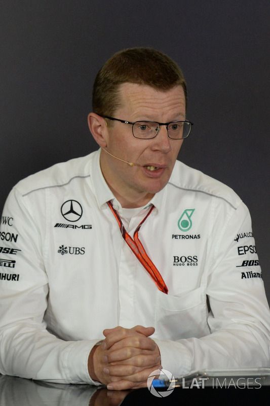 Andy Cowell, Managing Director, Mercedes AMG High Performance Powertrains in the Press Conference