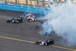 Startcrash mit Mikhail Aleshin, Marco Andretti, Graham Rahal, Max Chilton und Sebastien Bourdais