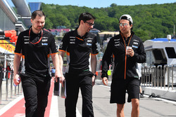 Sergio Perez, Sahara Force India F1 walks the track