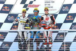 Podium : le vainqueur Franco Morbidelli, Marc VDS, le deuxième, Thomas Luthi, CarXpert Interwetten, le troisième, Takaaki Nakagami, Idemitsu Honda Team Asia