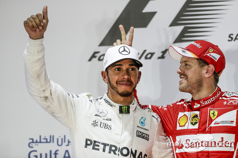 Lewis Hamilton, Mercedes AMG, et Sebastian Vettel, Ferrari