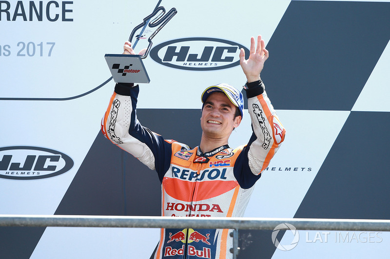 O terceiro lugar sobrou para o vencedor do GP da Espanha, Dani Pedrosa. O piloto subiu para a vice-liderança do mundial após se recuperar do 13º lugar no grid.