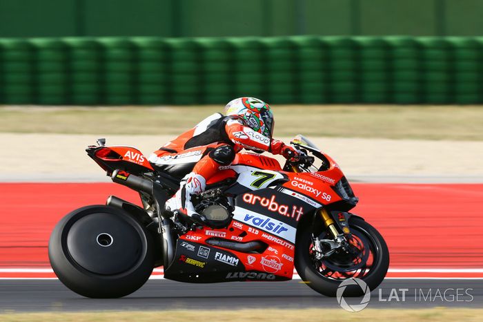 Chaz Davies, Ducati Team con la cubierta de rueda