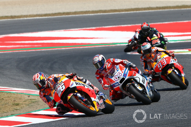 Dani Pedrosa sous la pression d'Andrea Dovizioso