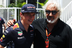 Max Verstappen, Red Bull, meets Flavio Briatore