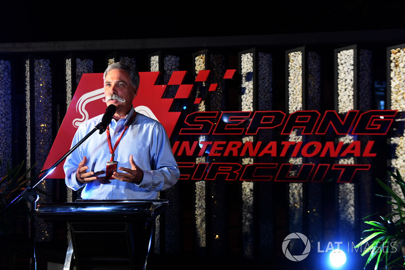 Chase Carey, Chief Executive Officer and Executive Chairman of the Formula One Group at Petronas BBQ