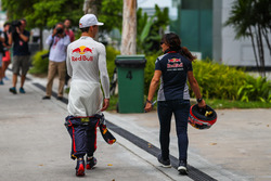 Pierre Gasly, Scuderia Toro Rosso and Fabiana Valenti, Scuderia Toro Rosso Head of Communications
