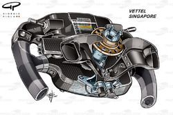 Обратная сторона руля Ferrari SF70H Себастьяна Феттеля
