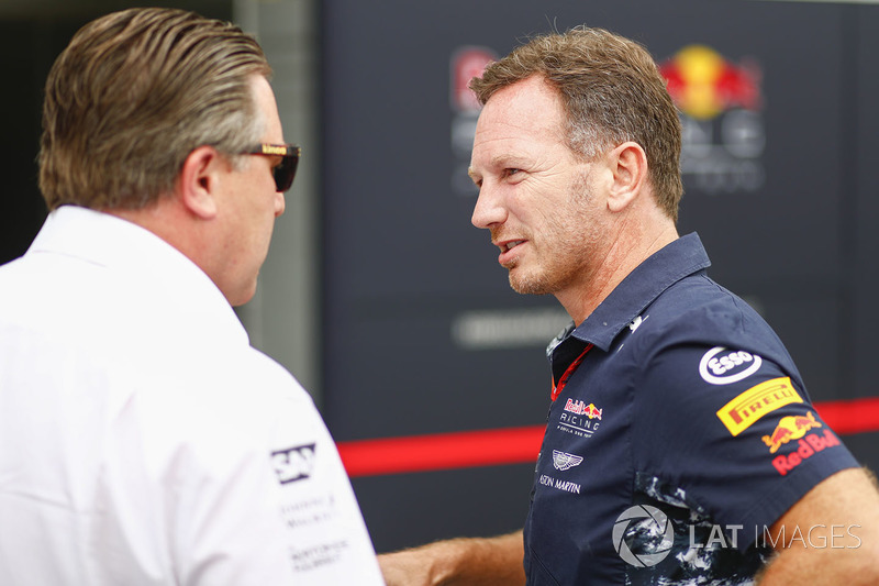 Zak Brown, Executive Director, McLaren Technology Group, Christian Horner, Team Principal, Red Bull