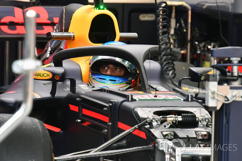 Daniel Ricciardo, Red Bull Racing RB13 and halo
