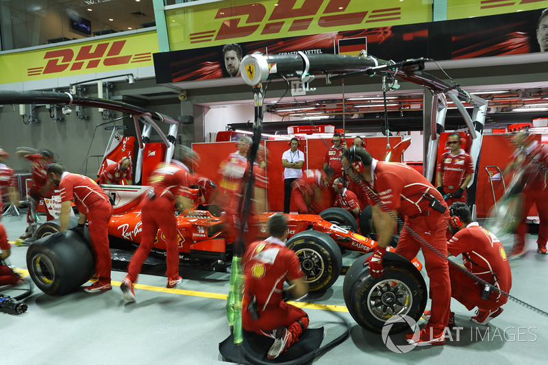 Ferrari practice pit stops
