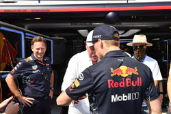 Christian Horner, Red Bull Racing Team Principal, Max Verstappen, Red Bull Racing and Jean-Claude Biver CEO TAG Heuer