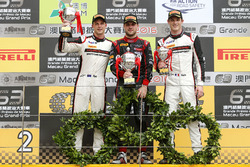 Podium: Race winner Laurens Vanthoor, Audi Sport Team WRT Audi R8 LMS; second place Earl Bamber, Manthey Racing Porsche 911 GT3-R; third place Kévin Estre, Manthey Racing Porsche 911 GT3-R