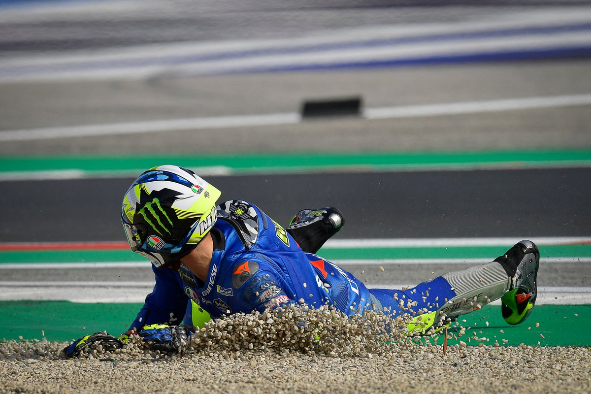 Joan Mir, Team Suzuki MotoGP, caída