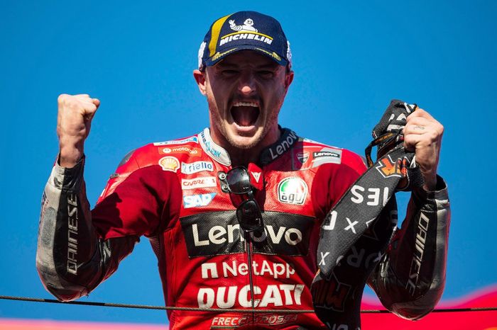 Podio: Ganador de la carrera Jack Miller, equipo Ducati