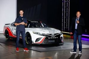 Nascar driver Denny Hamlin and David Wilson, President, Toyota Racing Development USA, General Manager