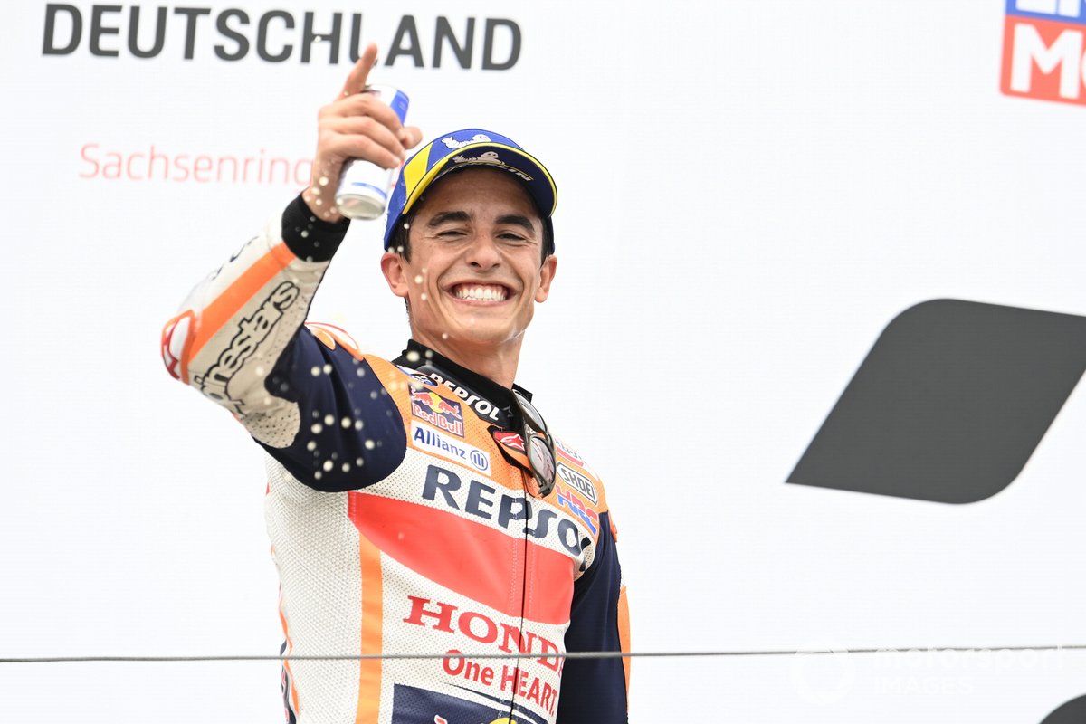 Podio: ganador de la carrera Marc Márquez, Repsol Honda Team