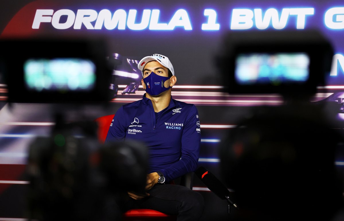 Nicholas Latifi, Williams durante la conferencia de prensa