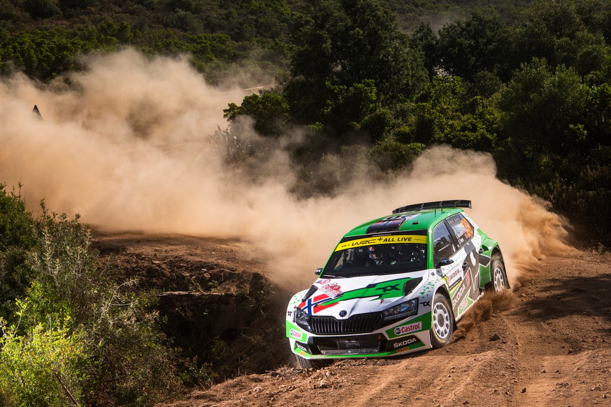 Andreas Mikkelsen, Ola Floene, Skoda Fabia Rally2 evo