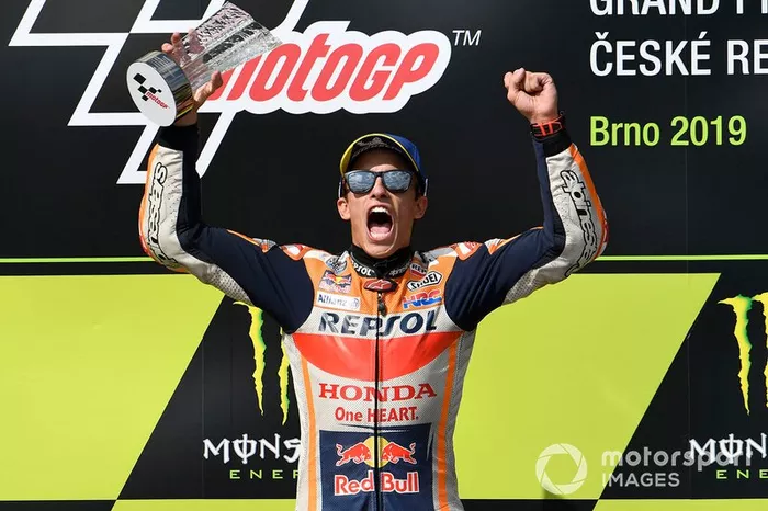 Podio: Marc Márquez, ganador de la carrera, Repsol Honda Team