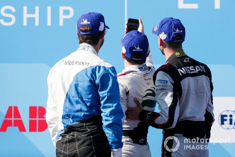 Podium: 1. Robin Frijns, 2. Alexander Sims, 3. Sébastien Buemi