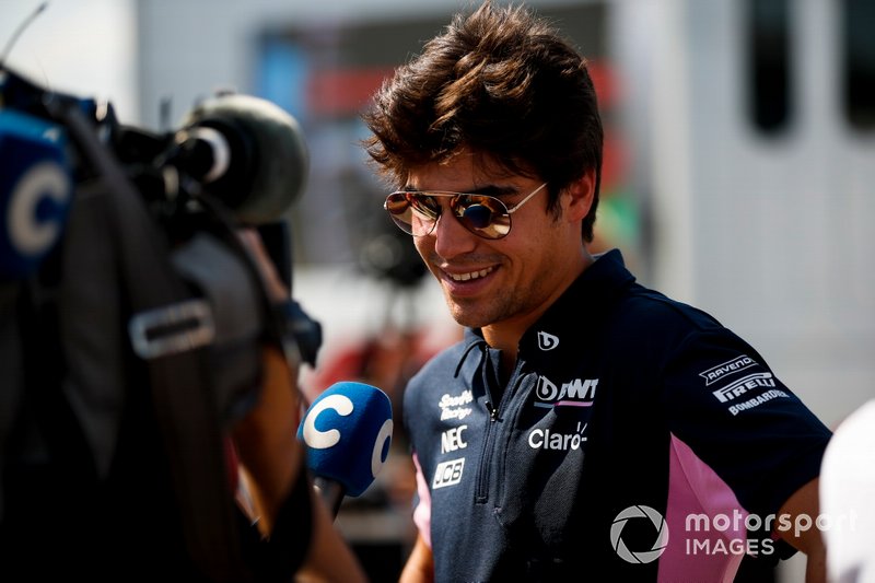 Lance Stroll, Racing Point speaks to the media