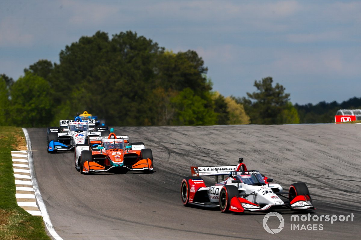 Takuma Sato, Rahal Letterman Lanigan Racing Honda, James Hinchcliffe, Andretti Steinbrenner Autosport Honda