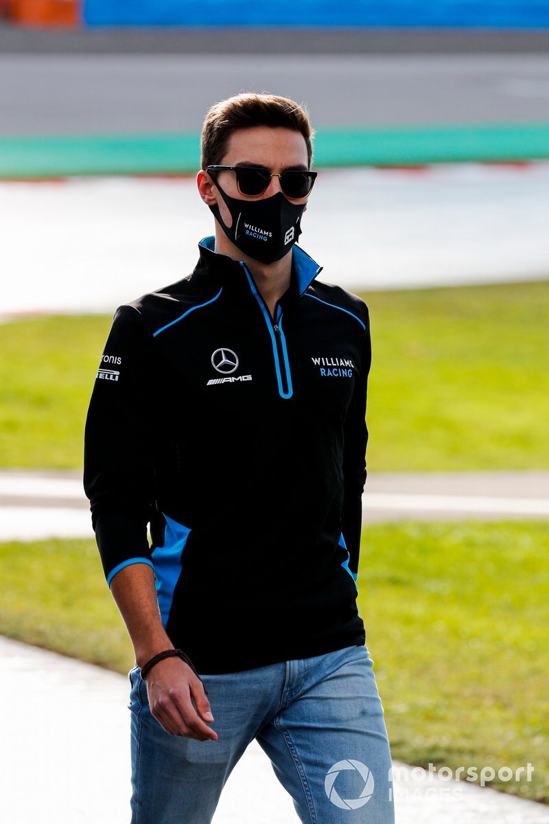 George Russell, Williams Racing walks the track
