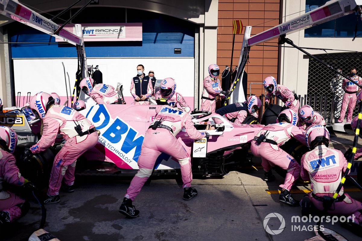 Pit stop del Racing Point RP20