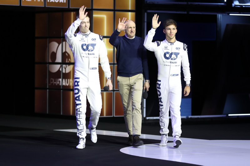 niil Kvyat, AlphaTauri, Pierre Gasly, AlphaTauri, Franz Tost, Team Principal Scuderia AlphaTauri