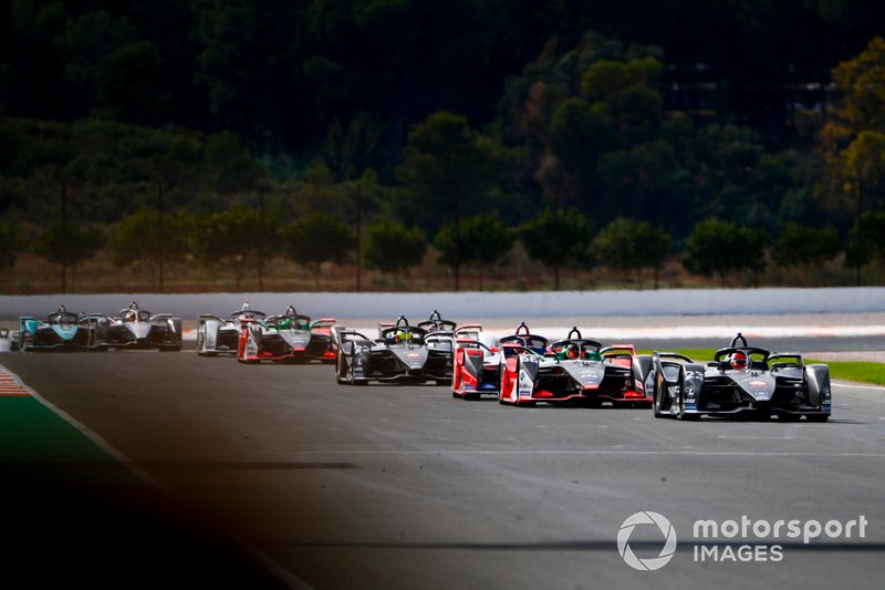 Sébastien Buemi, Nissan e.Dams, Nissan IMO2, Daniel Abt, Audi Sport ABT Schaeffler, Audi e-tron FE06, Pascal Wehrlein, Mahindra Racing, M6Electro, Oliver Rowland, Nissan e.Dams, Nissan IMO2