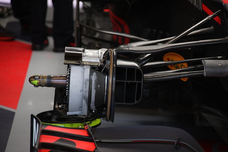 Detalle del freno delantero del Red Bull Racing RB16