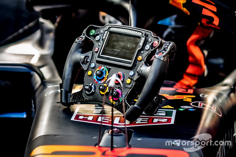 Steering wheel of Alex Albon, Red Bull Racing 