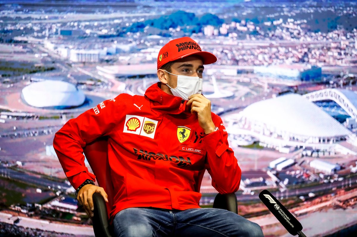 Charles Leclerc, Ferrari in the Press Conference