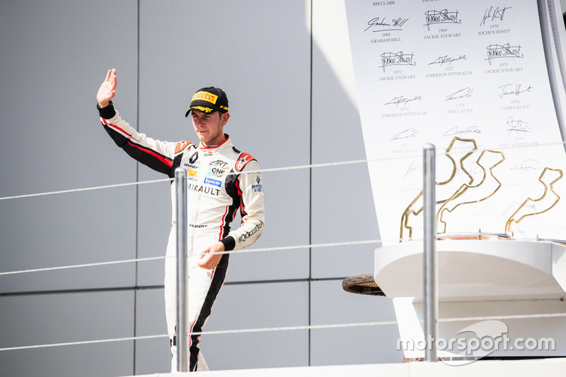 Podio: il terzo classificato Anthoine Hubert, ART Grand Prix