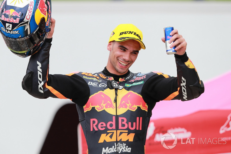 Podio: il vincitore della gara Miguel Oliveira, Red Bull KTM Ajo