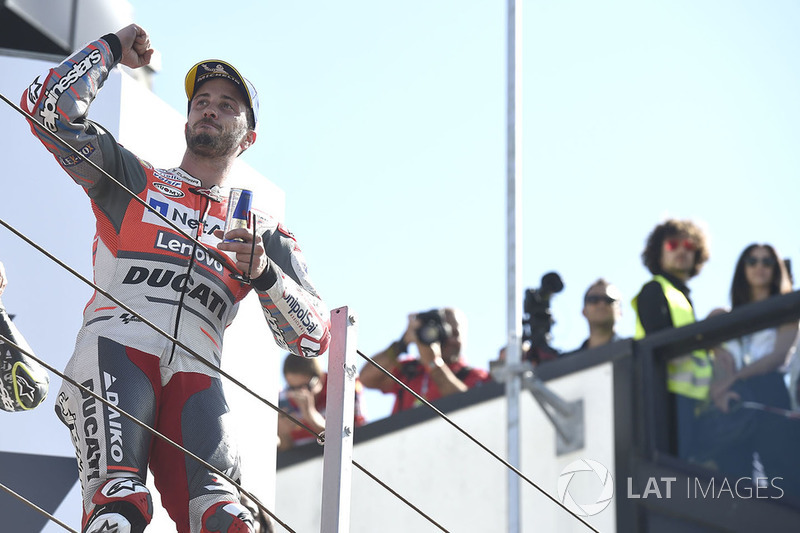 Podium: Pemenang MotoGP San Marino, Andrea Dovizioso, Ducati Team