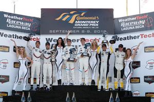 #912 Porsche Team North America Porsche 911 RSR, GTLM: Laurens Vanthoor, Earl Bamber, #25 BMW Team RLL BMW M8, GTLM: Alexander Sims, Connor de Phillippi, podium, #3 Corvette Racing Chevrolet Corvette C7.R, GTLM: Antonio Garcia, Jan Magnussen, podium