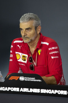 Maurizio Arrivabene, Team Principal, Ferrari in the Press Conference
