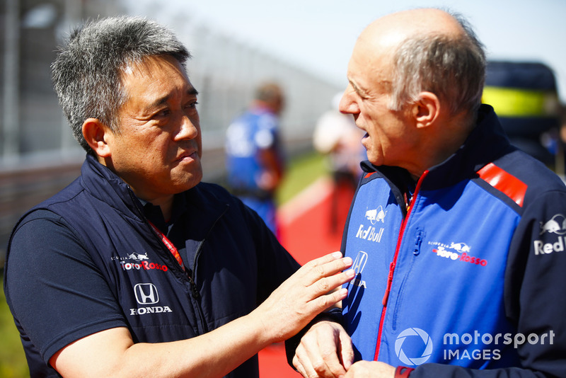 Masashi Yamamoto, General Manager, Honda Motorsport, Franz Tost, Team Principal, Scuderia Toro Rosso