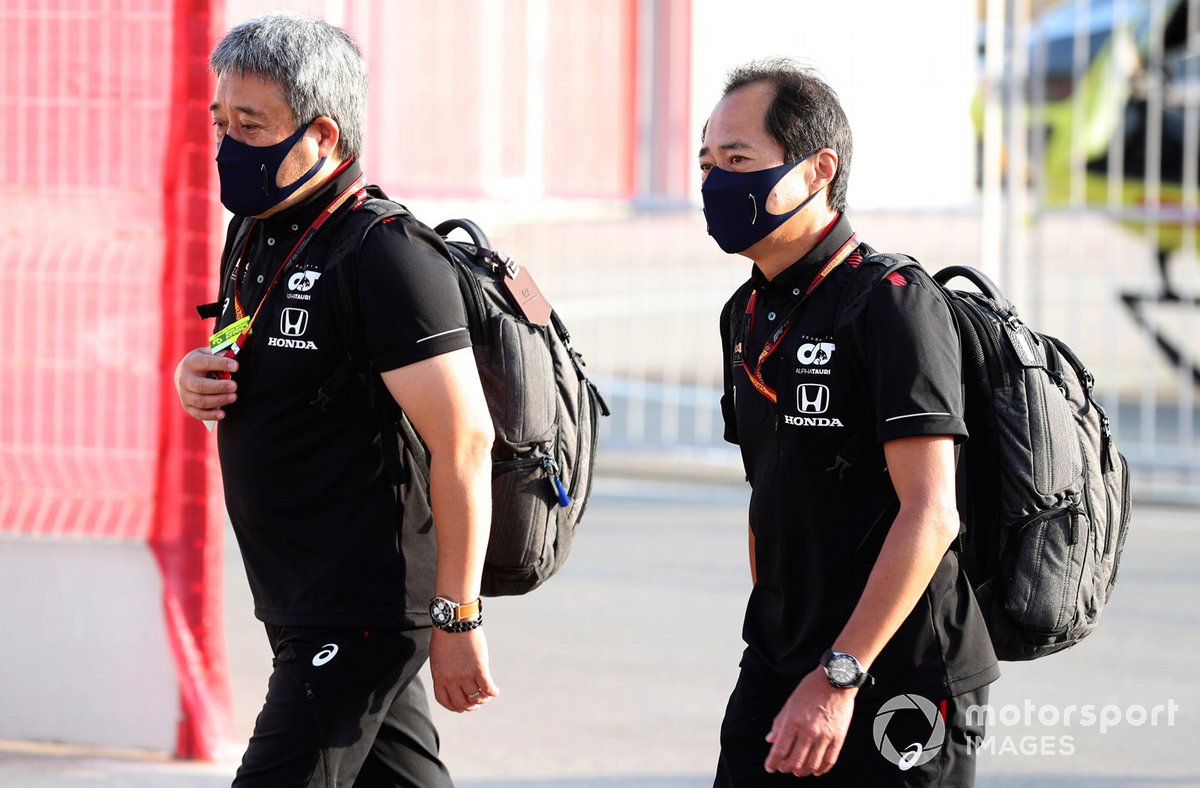 Masashi Yamamoto, General Manager, Honda Motorsport and Toyoharu Tanabe, F1 Technical Director, Honda